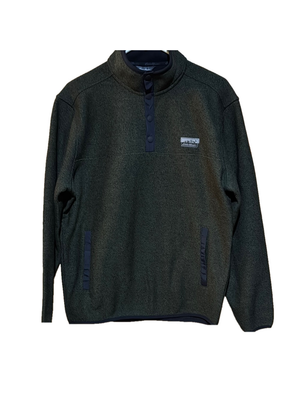 Eddie Bauer Green Fleece Sweater Mens Size Small